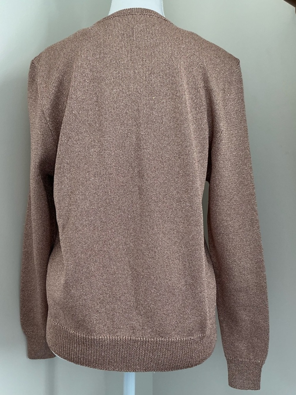 Women's Metallic Knit Tank & Cardigan Set - Blush - Picture 4 of 12